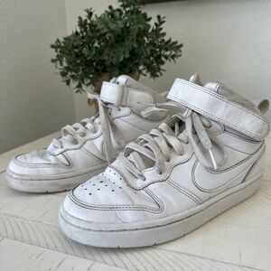 Nike Court Borough Mid 2 CD7782-100‎ White Basketball Shoes Sneakers Size 4Y